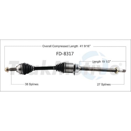 Surtrack Axle Cv Axle Shaft, Fd-8317 FD-8317